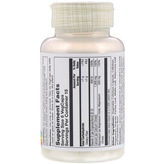 Solaray, Cal-Mag Citrate With Vitamin D-2