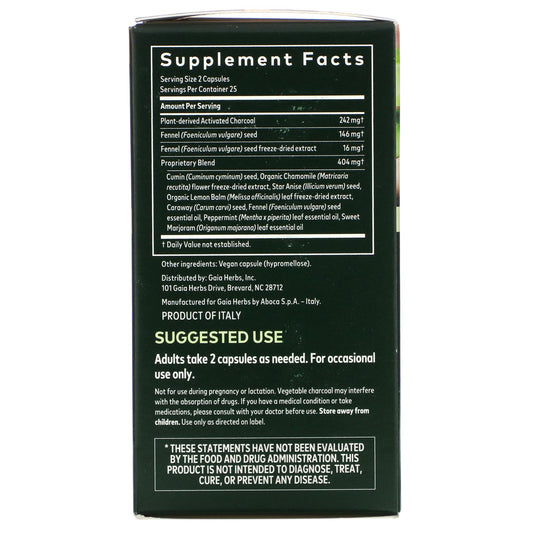 Gaia Herbs, Gas & Bloating Vegan Capsules