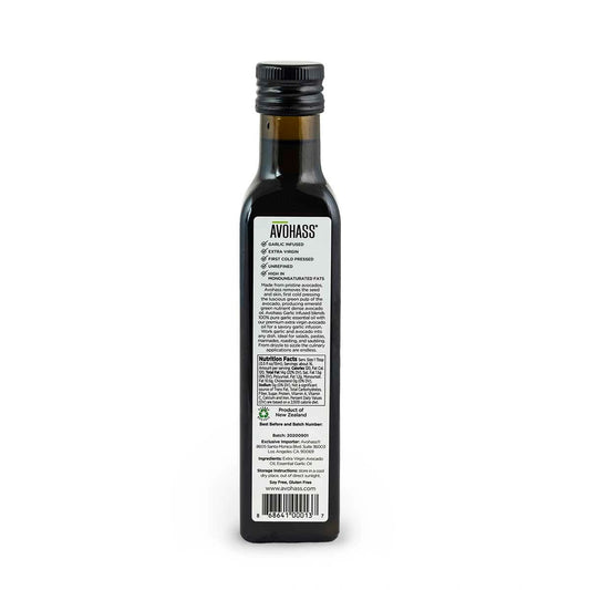Avohass Garlic Avocado Oil . Glass Bottle Non-Gmo. New