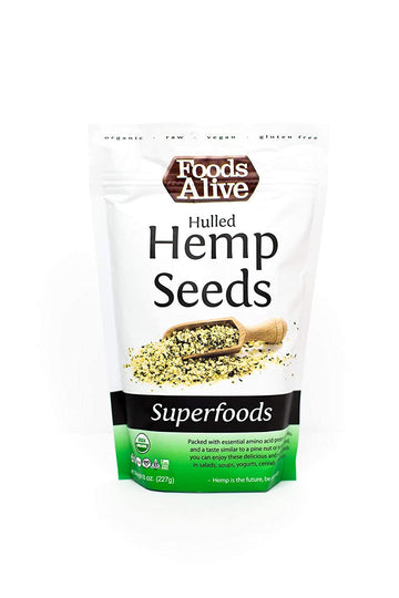 Foods Alive Organic Hulled Hemp Seeds, Bags (Pack Of 2)