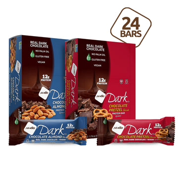 Dark Variety - 12 Chocolate Pretzel, 12 Almond With Sea Salt