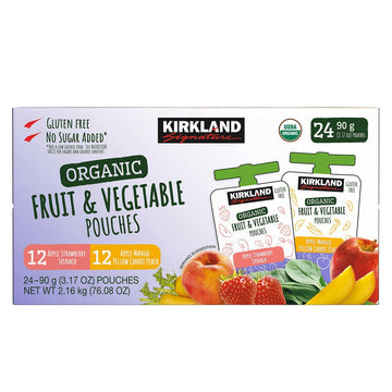 Kirkland Signature Organic Fruit And Vegetable Pouch Variety Pack