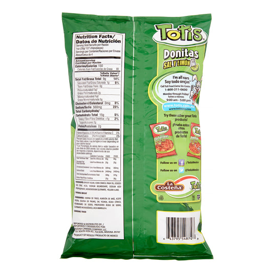 Totis Tortilla Chips Donitas Sal Y Limon
