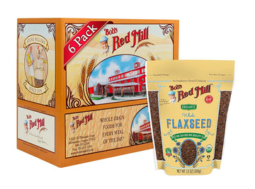 Bobs Red Mill Organic Raw Whole Golden Flaxseeds, 13-Ounce