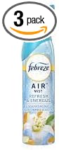Febreze Air Mist Refresh & Energize Zesty orange Blossom Scented 3 pack