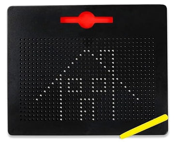 Magnetic Drawing Board with Stylus – Bead Magnet Tablet for Kids’ Learning, Writing, Doodling & Educational Play (Black)