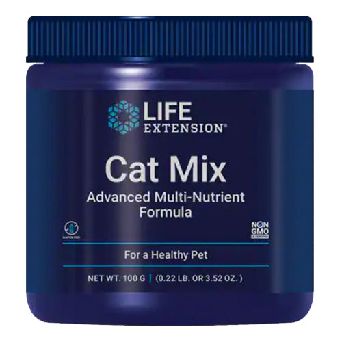 Life Extension Cat Mix – For Heart, Kidney & Pancreatic Function + Gut Health –with Vitamins & Essential Nutrients - Formula For Kitty - Gluten-Free, Non-GMO – Net Wt.100 Grams (85 Servings)