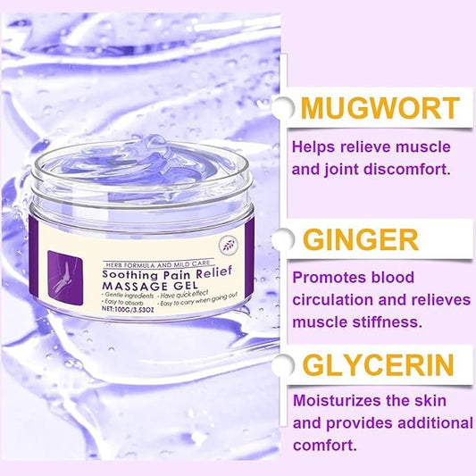 Purple Refreshing Gel – Fast-Absorbing Body Gel for Knees, Back, Neck, Hands & Feet – Lightweight, Non-Greasy Skin Formula