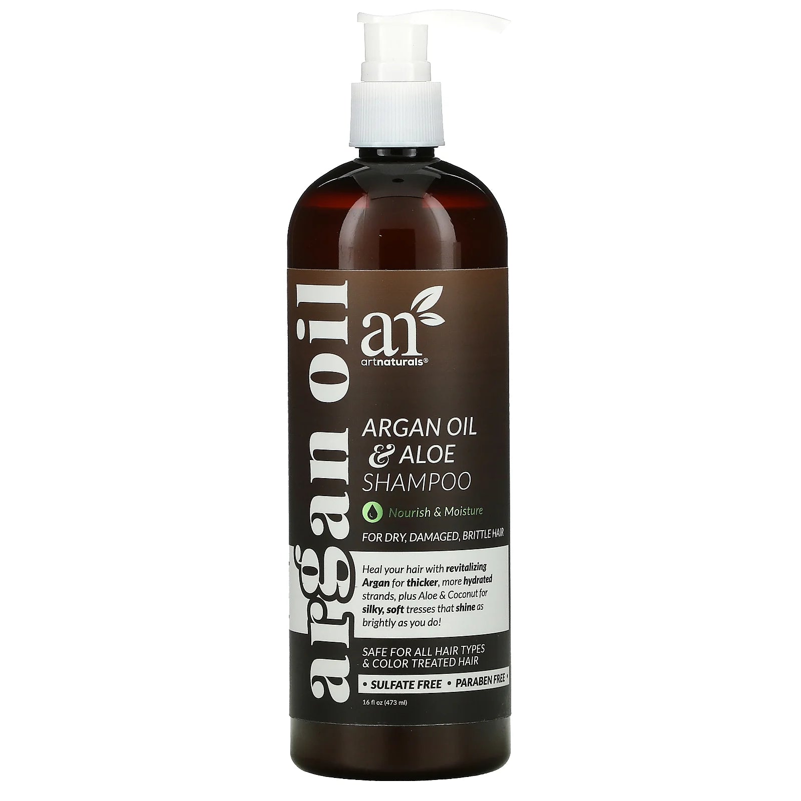 Artnaturals Argan Oil Shampoo Restorative Formula 16 fl oz 473 ml Cruelty-Free,