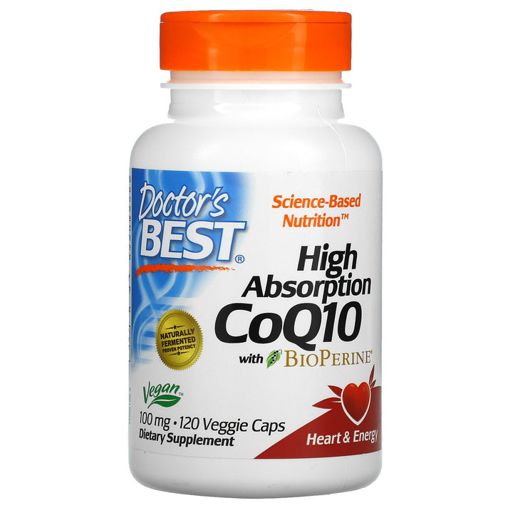 Doctor's Best, High Absorption CoQ10 with BioPerine, 100 mg 120Veggie Caps