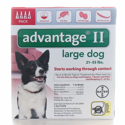 Advantage II Topical Flea Treatment for Dogs & Puppies 4 Count By Advantage II