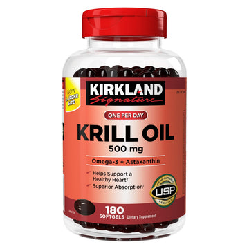 Kirkland Signature Krill Oil 500mg, 180 Softgels