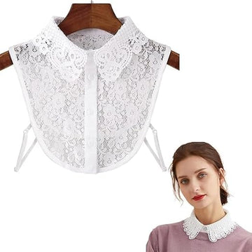 Half Shirt Fake Collar for Women – White Detachable Blouse Collar, Effortless Elegance for Any Outfit