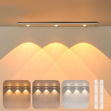 Ultra-Thin Cat's Eye Smart LED Light Strip - Rechargeable Motion Sensor Lamp for Wardrobe, Wine Cabinet