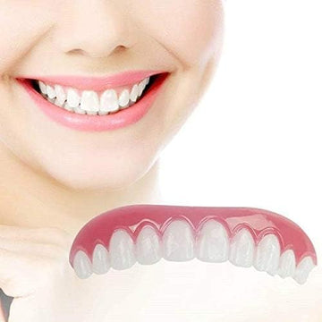 Instant Smile Complete Makeover Set – Bright White Matching Veneers | Comfort Fit Flex Cosmetic Teeth | One Size Fits Most | Natural-Looking Upper Veneer