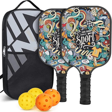 Pickleball Paddle Set – 2 Racquets, 4 Balls, Edge Guard & Storage Bag