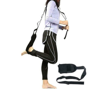 Yoga Stretch Strap 5 Loop - Foot & Leg Flexibility Band | Physical Therapy Stretch Belt | Plantar Fasciitis Stretcher