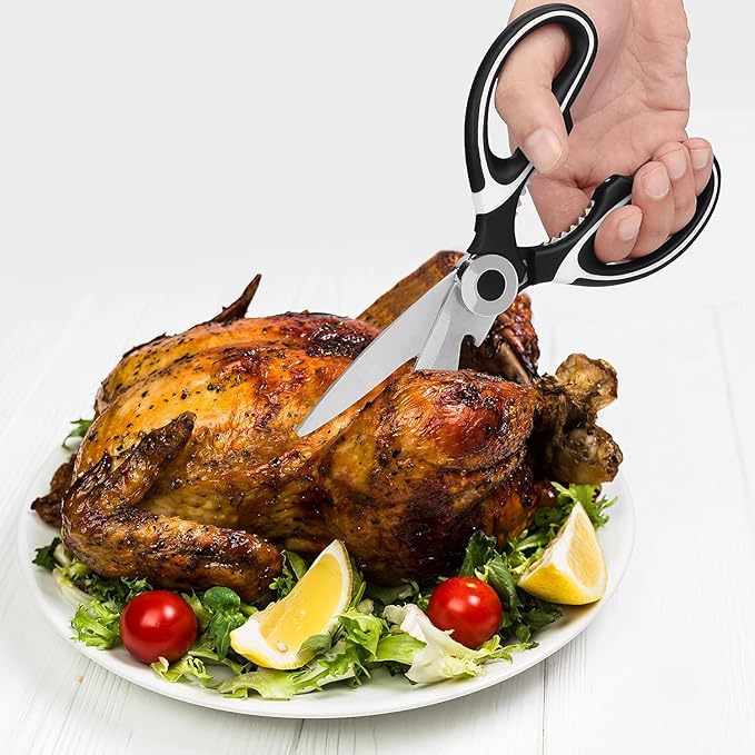 Multipurpose Kitchen Scissors – Stainless Steel Shears with Sharp Blades for Meat, Vegetables & More (PACK OF2)