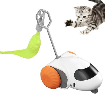 Cat Interactive Toy - Boredom Busters for Indoor Cats (Orange&Blue) WITHOUT REMOTE