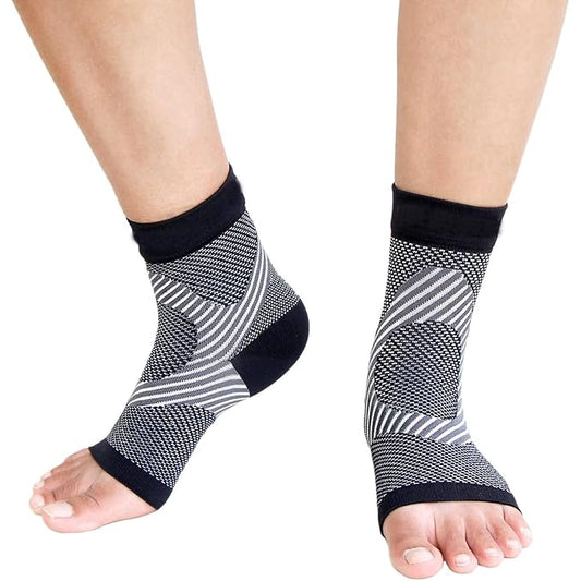 Ankle Brace Support – Compression Foot Sleeves for Plantar Fasciitis, Heel & Arch Pain Relief, Swelling Recovery, Ideal for Running & Sports