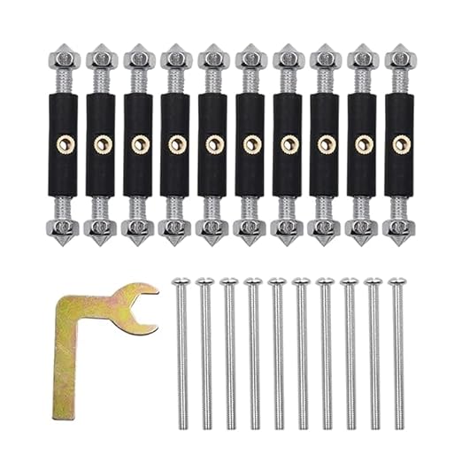 Cassette Support Rod Kit with Screws & Wrench – Adjustable Repair Set for 86 Junction Boxes (10 Pcs)