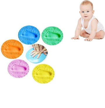 Air Drying Soft Clay Dough Baby Handprint & Footprint Casting Kit – Perfect Keepsake for Newborns Multicolor (Pack of 5)