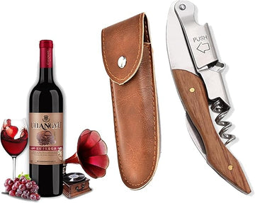 Premium Corkscrew Wine Bottle Opener – Wooden Handle & Stainless Steel, Easy Open Multifunctional Kitchen Tool