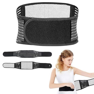 Self-Heating Lumbar Support Belt – Magnetic Tourmaline Lower Back Brace for Pain Relief, Muscle Support & Posture Correction