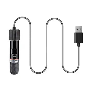 Mini Submersible Aquarium Heater – Adjustable Temperature, Waterproof Fish Tank Thermostat with Suction Cup for Freshwater & Saltwater Tanks