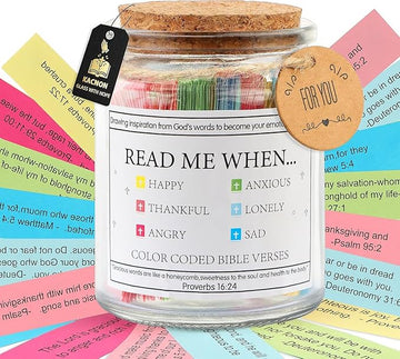 Bible Verses in a Jar – Christian Prayer & Encouragement Jar with Scripture Cards – Inspirational Gift for Women, Friends, Family – HarvestHome Essentials