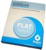 Sorbsan Flat Dressing 5Cm X 5Cm (X10) By Aspen Medical