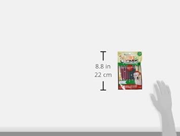 NutriChomps Dog Chews, 5-inch Holiday Sticks, Mint, 15 Count, red/Green