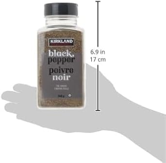 Kirkland Signature Spice Seasoning Dressing Fine Ground Black Pepper Jar 348G