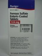 Ferrous Sulfate 324Mg Enteric-Coated Red Tablets 100Count : Health & Household