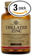 Chelated Zinc 100 Tabs 3-Pack