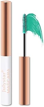 Julystar Colorful Mascara Primer Waterproof, Anti Sweat, Non Dizzy, Dyeing, Long Curling, Thick White Eye Black (04#)