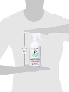 ATTITUDE Laundry Stain Remover for Baby Clothes, Plant and Mineral-Based Ingredients, Vegan and Cruelty-free Household Products, Hypoallergenic, Unscented, 27 Fl Oz (Pack of 2) : Health & Household