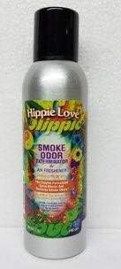 Smoke Odor Exterminator 198 gm/ 7 oz Large Spray Hippie Love Set of Four Cans. Assortment (4) Includes Hippie Love, Wake N Bake, Moonlight & Rasta Love