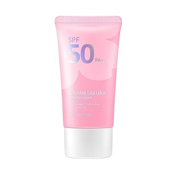 JAPAN Sakura Sunscreen SPF 50+ PA+++ – Facial & Body Sunscreen Skincare Serum | Lightweight Protector Solar Facial for Daily UV Protection