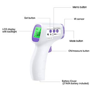 No-Touch Forehead Thermometer, Infrared Thermometer for Adults and Kids,Digital Infrared Thermometer : Baby