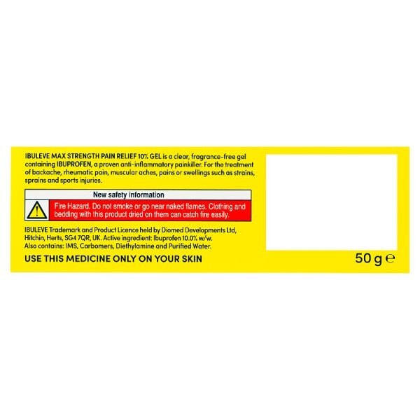 Ibuleve Max Strength Pain Relief 10% 50G