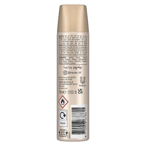 Impulse Body Spray Deodorant Instant Crush 75Ml