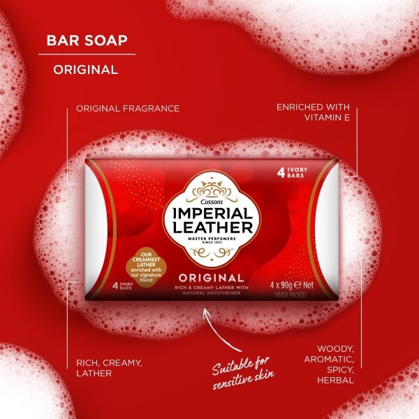 Imperial Leather Original Bar Soap 90G 4 Pack