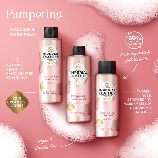 Imperial Leather Pampering Bath Soak Mallow Rose Milk 500Ml