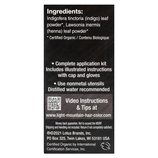 Light Mountain Natural Hair Color & Conditioner Black 4 oz (113 g)