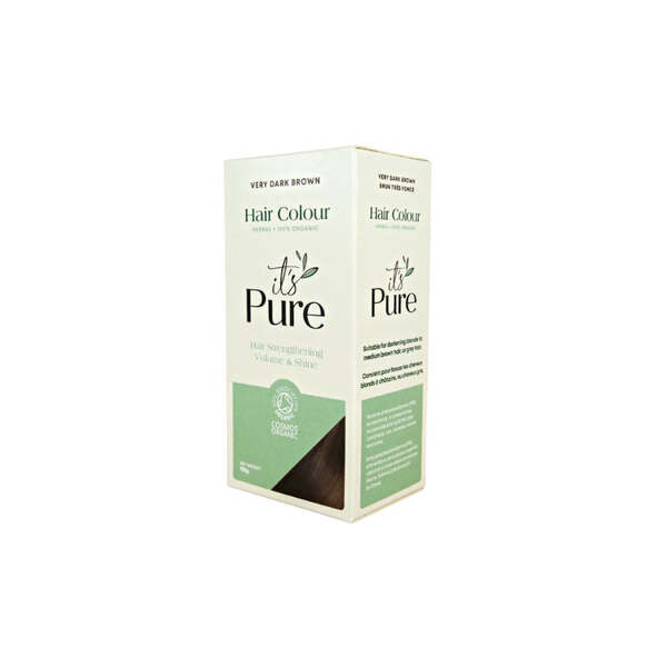 It'S Pure Organic Very Dark Brown 100% Natural Hair Dye 110G