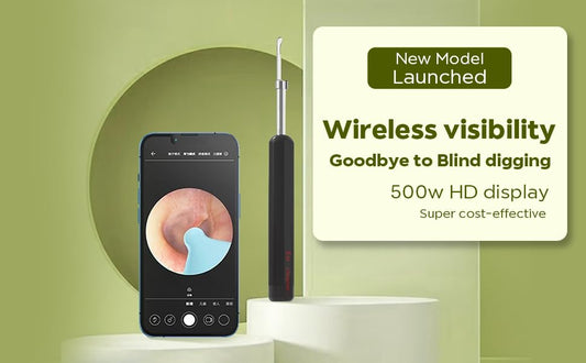Wireless Ear Wax Removal Endoscope – HD Camera with LED Light, Wireless Display to Phone – Safe & Easy Ear Cleaning Kit with 5 Tips