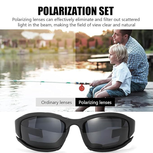 Tactical Polarized Sports Sunglasses – 4 Lens Military Goggles for Men & Women, UV400 Protection Glasses for Shooting, Cycling