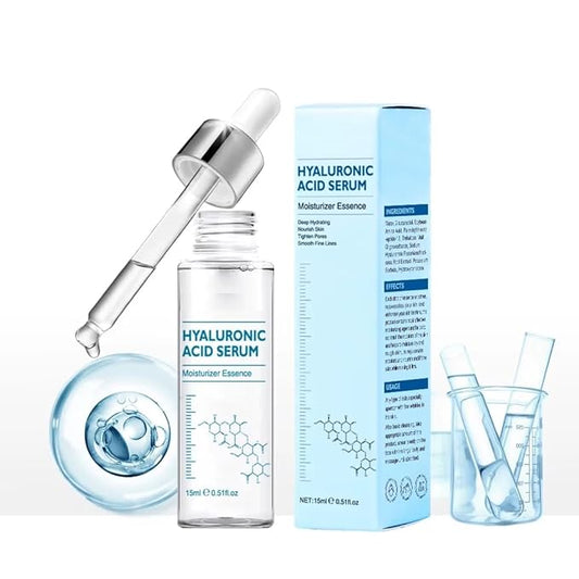 Hyaluronic Acid Serum – Anti-Aging Face Essence for Hydration, Pore Tightening, Wrinkle Reduction, Acne & Dry Skin Treatment – 15ml