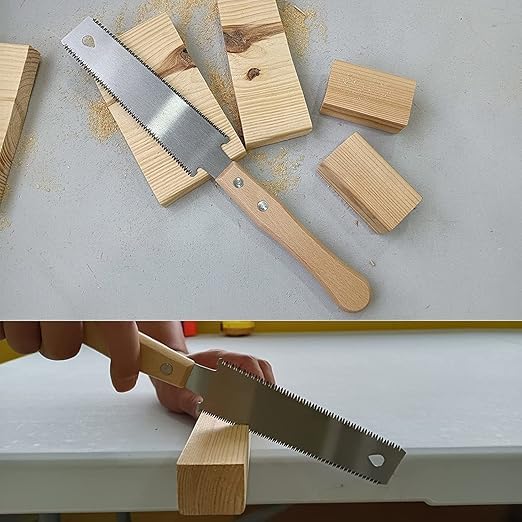 Small Woodworking Pull Saw – 6"inch Flexible Blade with Wood Handle,Lightweight Craft & Garden Trim Tool for DIY, Hobby
